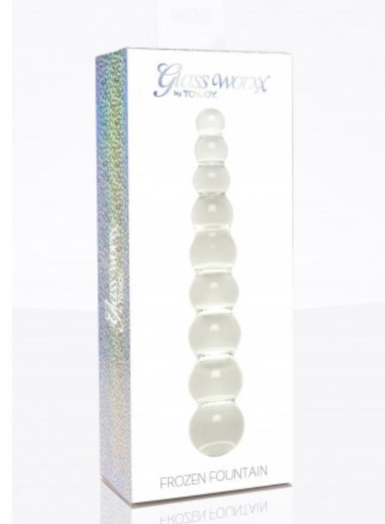 STIMOLATORE VAGINALE ANALE IN VETRO FROZEN FOUNTAIN