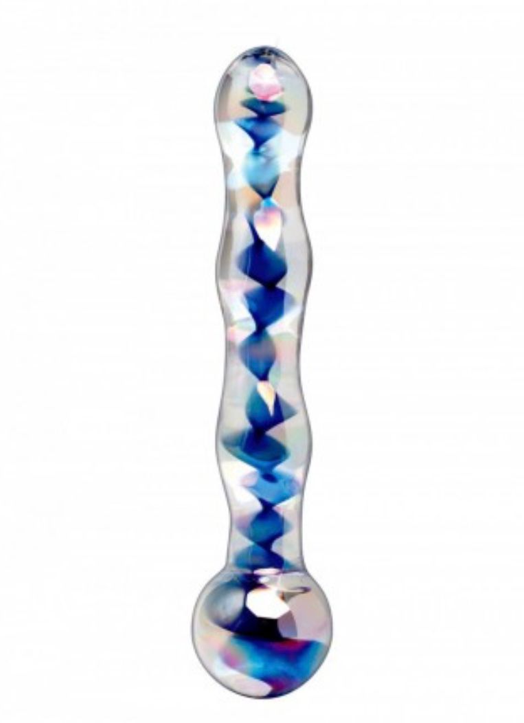 DILDO VAGINALE ANALE IN VETRO ICICLES NO 8 MASSAGGIATORE INTIMO GLASS STIMOLATORE SEX TOY