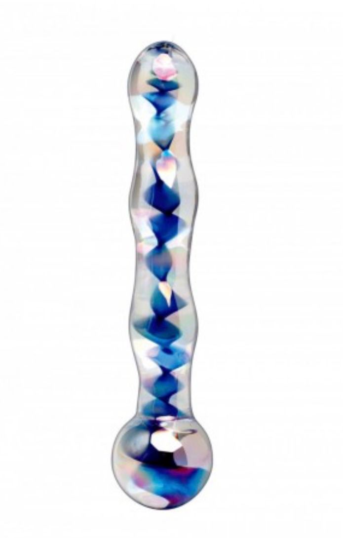 DILDO VAGINALE ANALE IN VETRO ICICLES NO 8 MASSAGGIATORE INTIMO GLASS STIMOLATORE SEX TOY