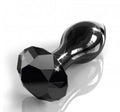 FALLO ANALE ANAL PLUG IN VETRO DILDO NERO ICICLES 78