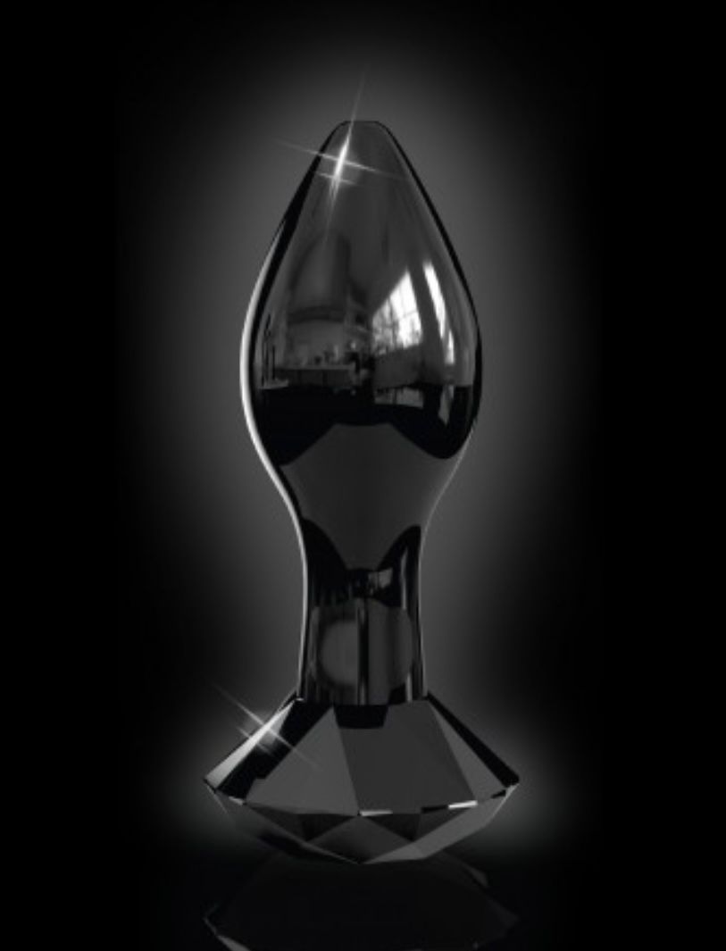 FALLO ANALE ANAL PLUG IN VETRO DILDO NERO ICICLES 78